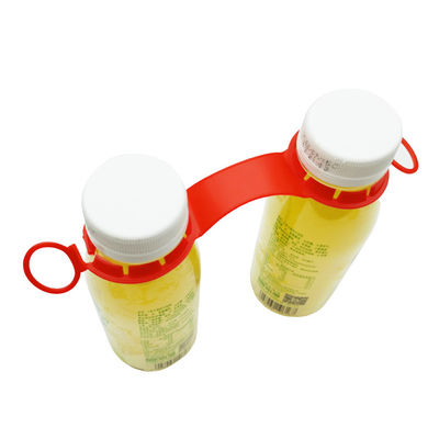 Blauw US-HDF36X42F Plastic Flask Clip Carrier Plastic Promo Handle Gemiddelde Gewicht 4,242 g / pc