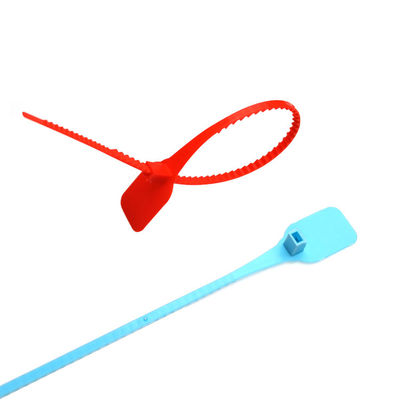 Zelfvergrendelend PP-stripzegel met markeringsgebied L 33 * W 25 mm en aangepaste plastic tag