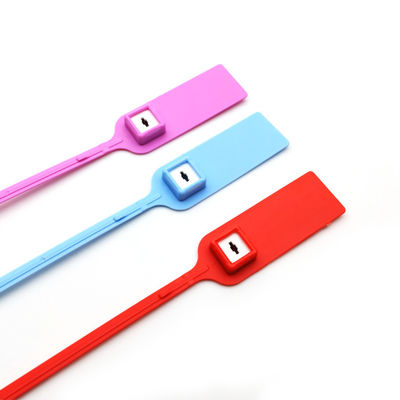 Trek strak plastic zegel metalen invoegplaat platte staart wegwerp aangepast veiligheidszegel tag