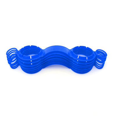 Blauw US-HDF36X42F Plastic Flask Clip Carrier Plastic Promo Handle Gemiddelde Gewicht 4,242 g / pc
