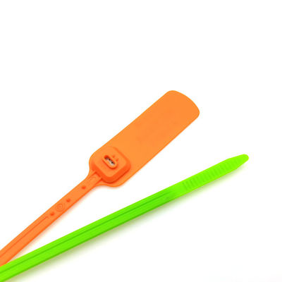 Kleding met hoge treksterkte Custom Logo Plastic Seal Tags met metalen inslag US-PS300FT