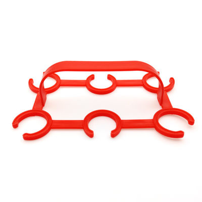 HDPE handmatig zes pak plastic flesdrager voor toepassingen met een flesdiameter van 27-28 mm