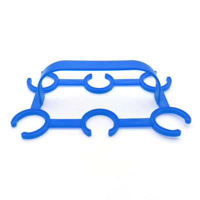HDPE handmatig zes pak plastic flesdrager voor toepassingen met een flesdiameter van 27-28 mm