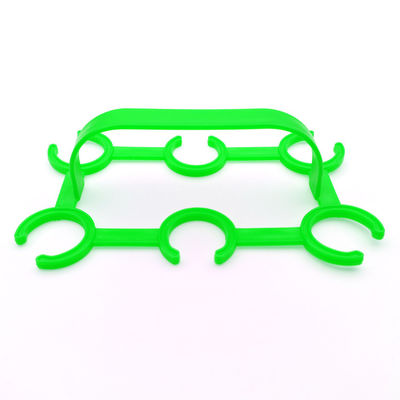 HDPE handmatig zes pak plastic flesdrager voor toepassingen met een flesdiameter van 27-28 mm