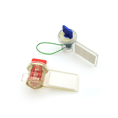 45.5*25.5*18.5 mm Twist Tight Clear PC Barcode Watermeter Beveiligingszegel Geel