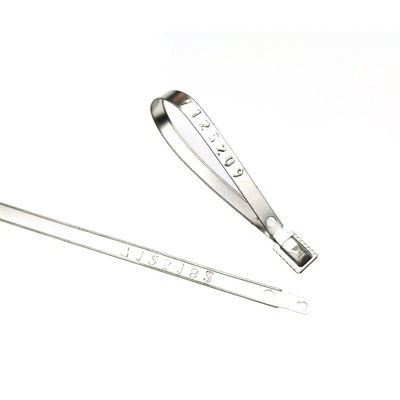 118*8,2*0,7 mm Strak vergrendelend metalen veiligheidszegel voor US-MS01-container