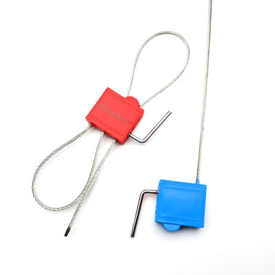 2.0 mm Dubbel slot Plastic Security Cable Seal met draaiend handvat Markeerbare oppervlakte 23,5 * 17 mm