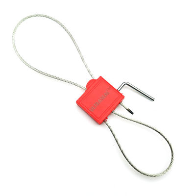 2.0 mm Dubbel slot Plastic Security Cable Seal met draaiend handvat Markeerbare oppervlakte 23,5 * 17 mm