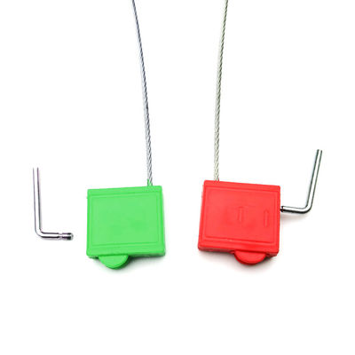 2.0 mm Dubbel slot Plastic Security Cable Seal met draaiend handvat Markeerbare oppervlakte 23,5 * 17 mm