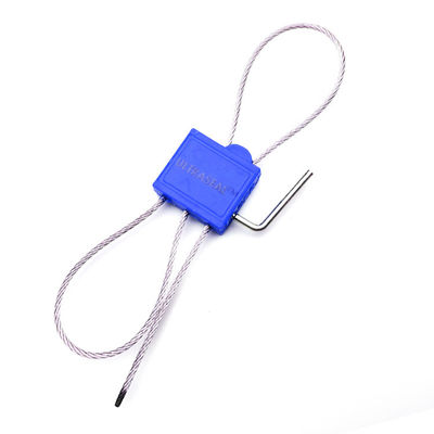 2.0 mm Dubbel slot Plastic Security Cable Seal met draaiend handvat Markeerbare oppervlakte 23,5 * 17 mm