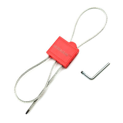 2.0 mm Dubbel slot Plastic Security Cable Seal met draaiend handvat Markeerbare oppervlakte 23,5 * 17 mm