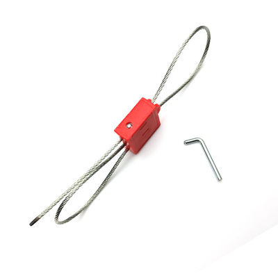 2.0 mm Dubbel slot Plastic Security Cable Seal met draaiend handvat Markeerbare oppervlakte 23,5 * 17 mm