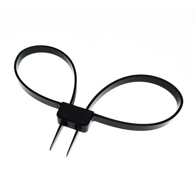 12*690 mm Zelfvergrendelend Tight Police Security Double Flex Plastic Nylon Handboeien