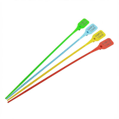 Op maat gemaakte 350*26*14,8 mm Rode Pull Tight Security Seal voor en veilige productverpakking