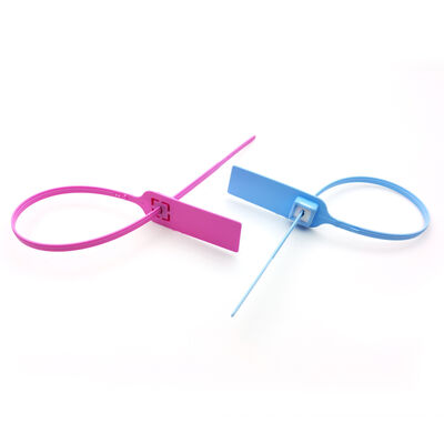 Trek strak plastic zegel metalen invoegplaat platte staart wegwerp aangepast veiligheidszegel tag